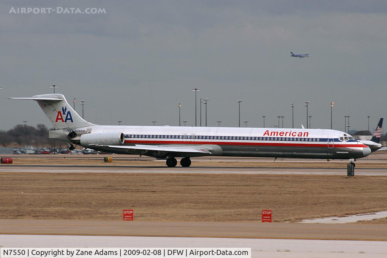 N7550, 1991 McDonnell Douglas MD-82 (DC-9-82) C/N 53032, American Airlines MD-80 at DFW