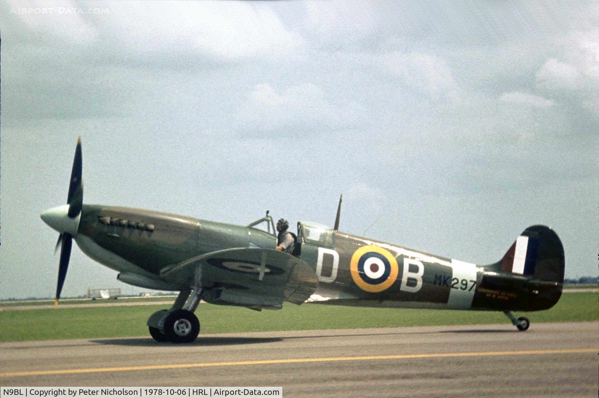 N9BL, Supermarine 361 Spitfire LF.IXc C/N CBAF.IX.1514, Spitfire Mk.IX as MK297 of the Confederate Air Force and flown at their 1978 Airshow.