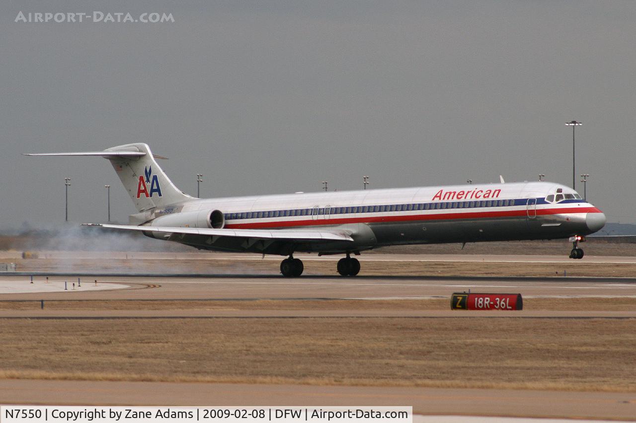 N7550, 1991 McDonnell Douglas MD-82 (DC-9-82) C/N 53032, American Airlines MD-80 at DFW