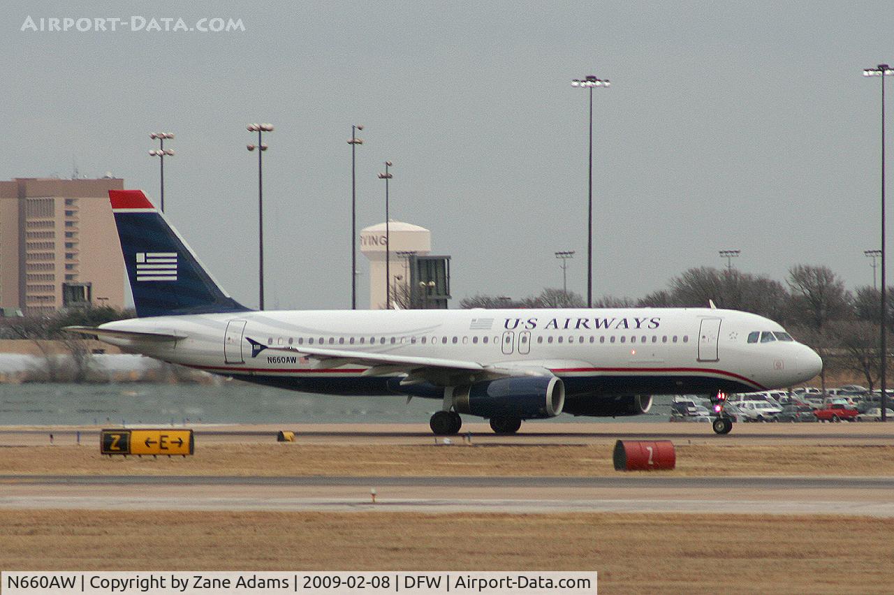 N660AW, 2000 Airbus A320-232 C/N 1234, US Airways at DFW