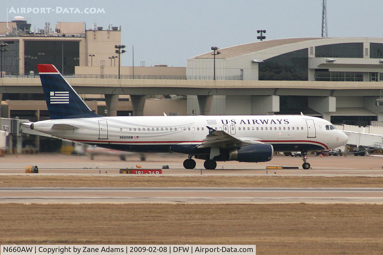 N660AW, 2000 Airbus A320-232 C/N 1234, US Airways at DFW