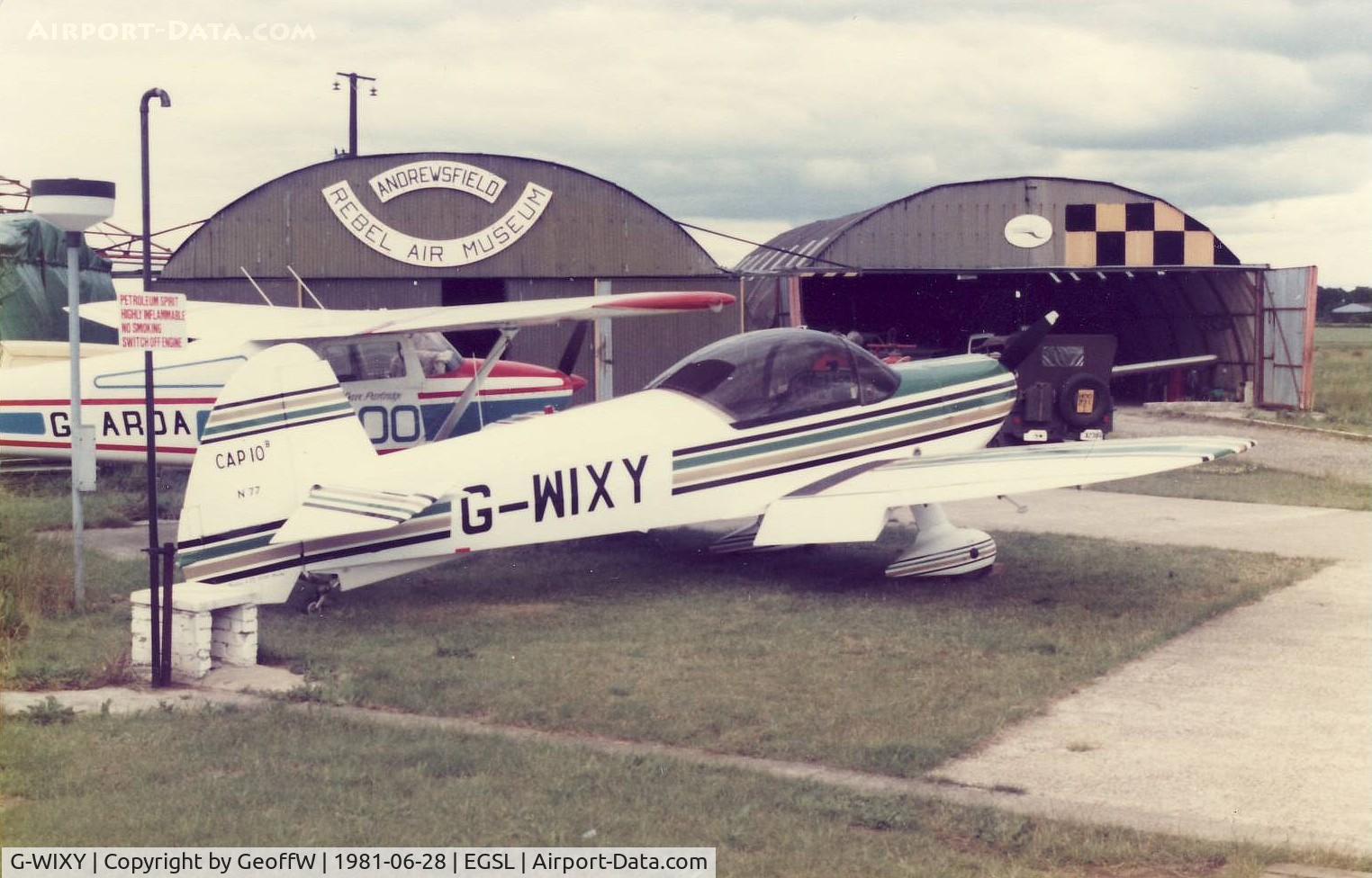 G-WIXY, 1977 Mudry CAP-10B C/N 77, G-WIXY a resident at Andrewsfield in 1981
