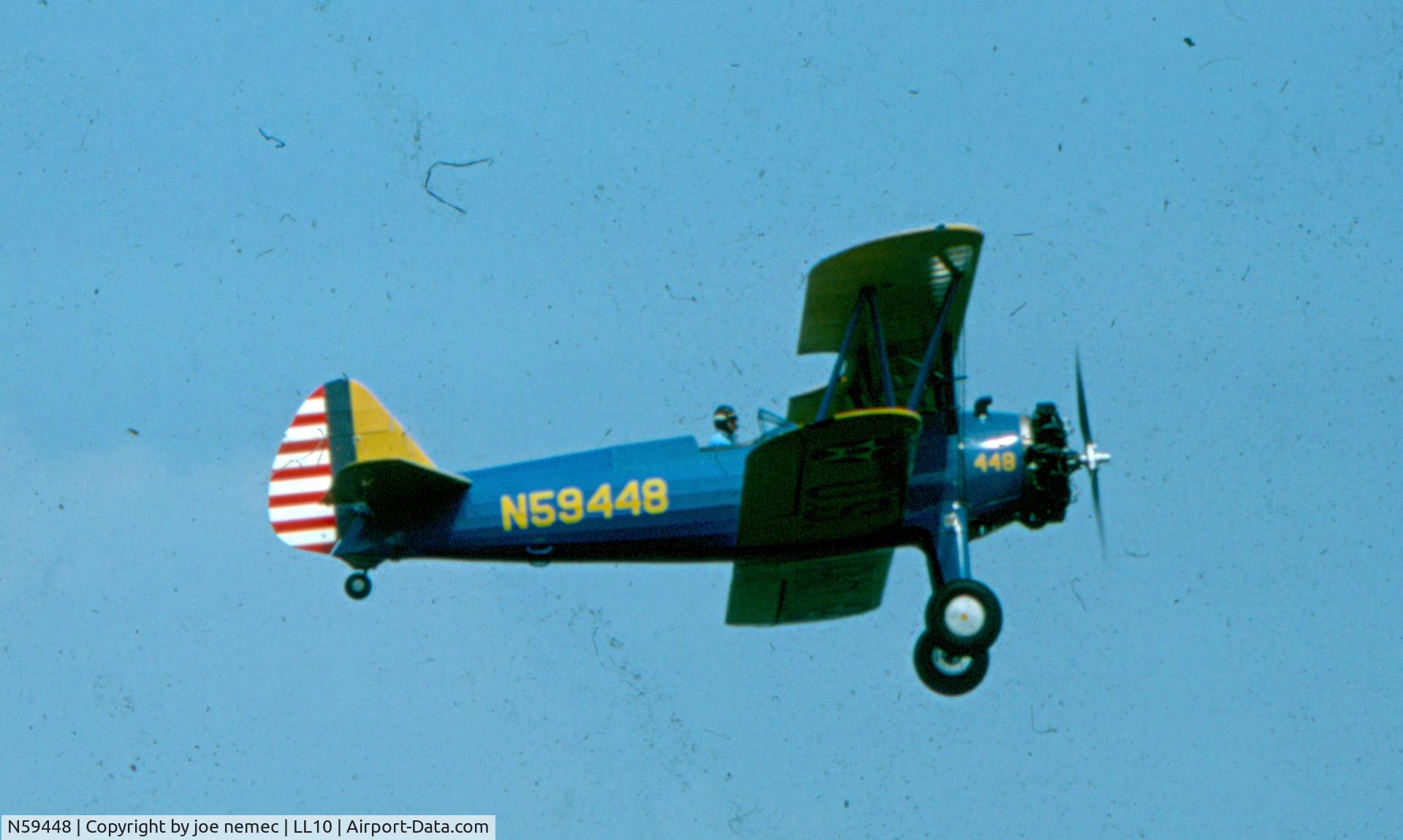 N59448, 1944 Boeing A75N1(PT17) C/N 75-2115, flyby