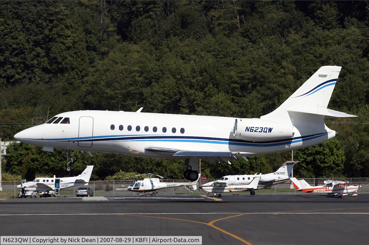 N623QW, 1996 Dassault Falcon 2000 C/N 44, KBFI