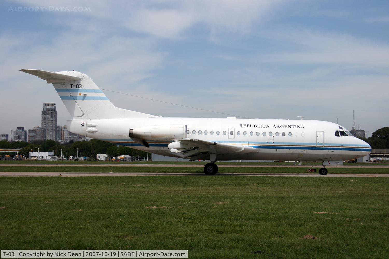 T-03, 1983 Fokker F.28-4000 Fellowship C/N 11203, SABE