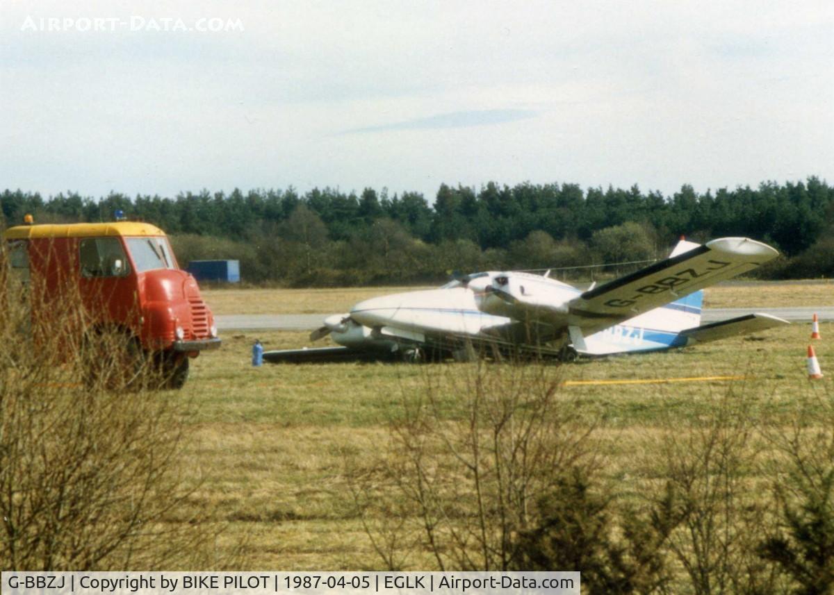 G-BBZJ, 1974 Piper PA-34-200 Seneca C/N 34-7450088, ZULU GOLF AFTER U/C COLLAPSE