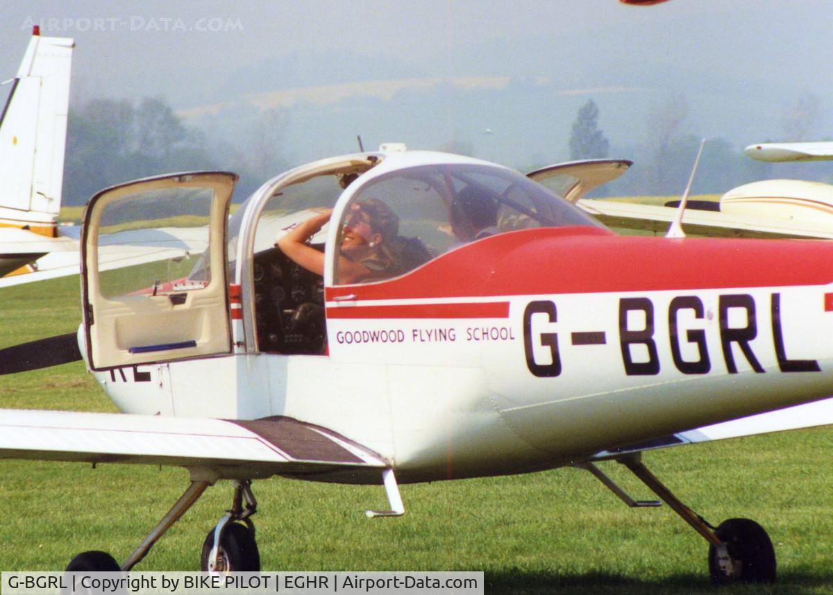 G-BGRL, 1979 Piper PA-38-112 Tomahawk Tomahawk C/N 38-79A0917, VERY HAPPY LOOKING PILOT.1990