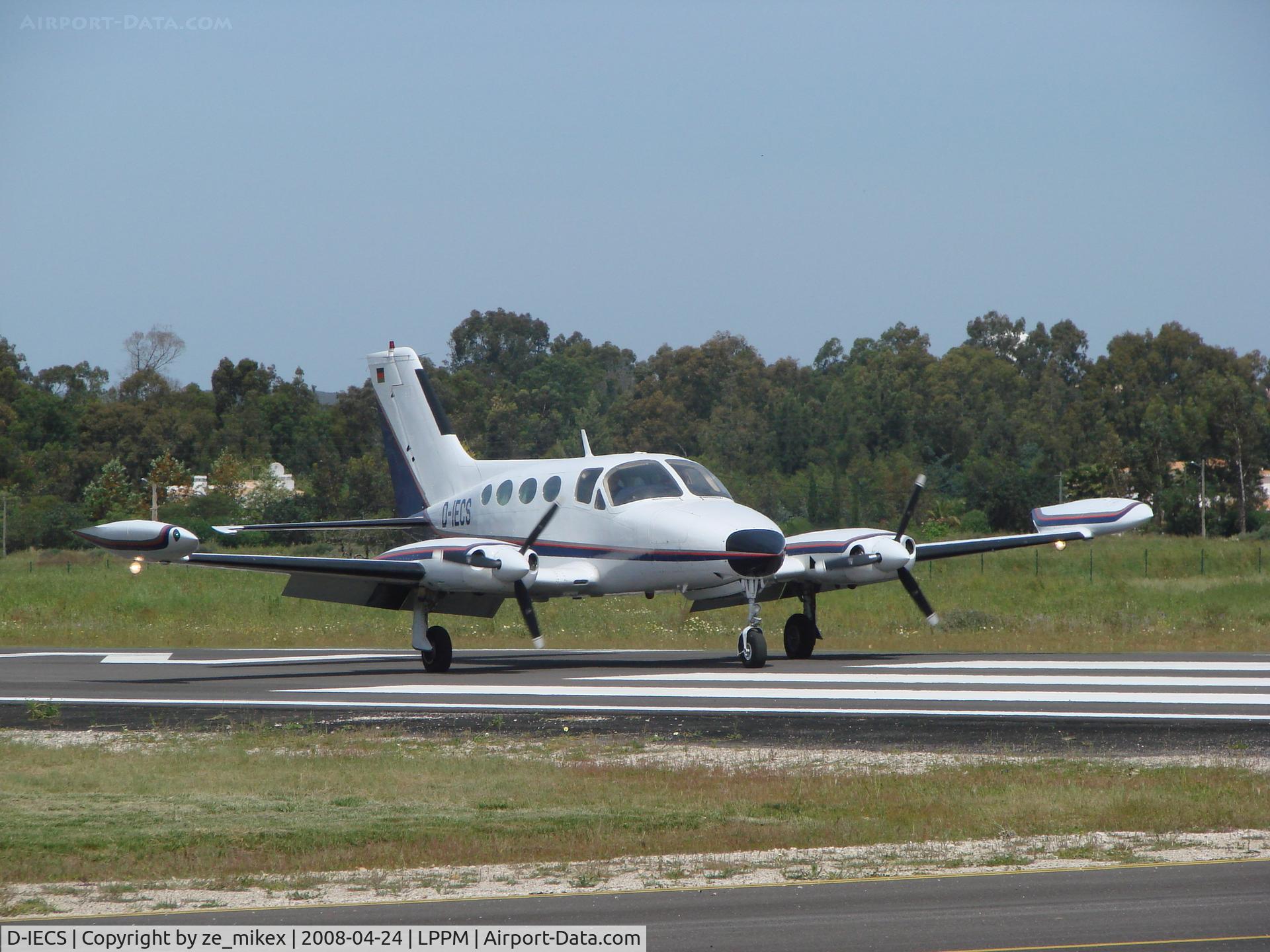 D-IECS, 1969 Cessna 414 Chancellor C/N 414-0023, cessna arriving at Portimao, Portugal