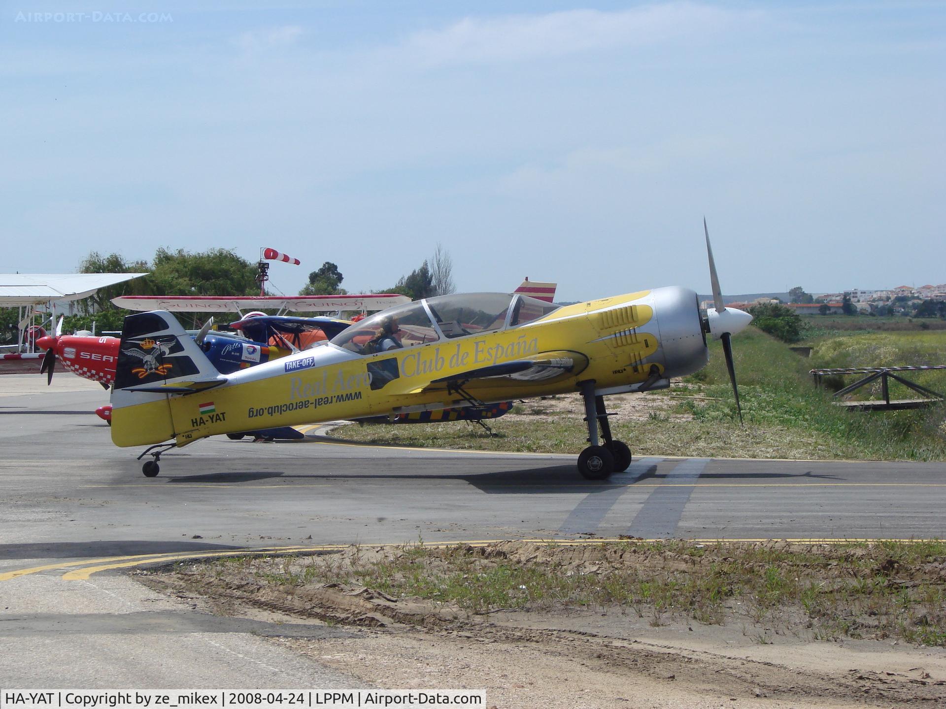 HA-YAT, 1994 Sukhoi Su-29 C/N 78-02, Svetlana kapanina waiting for take of clearence at portimao airshow