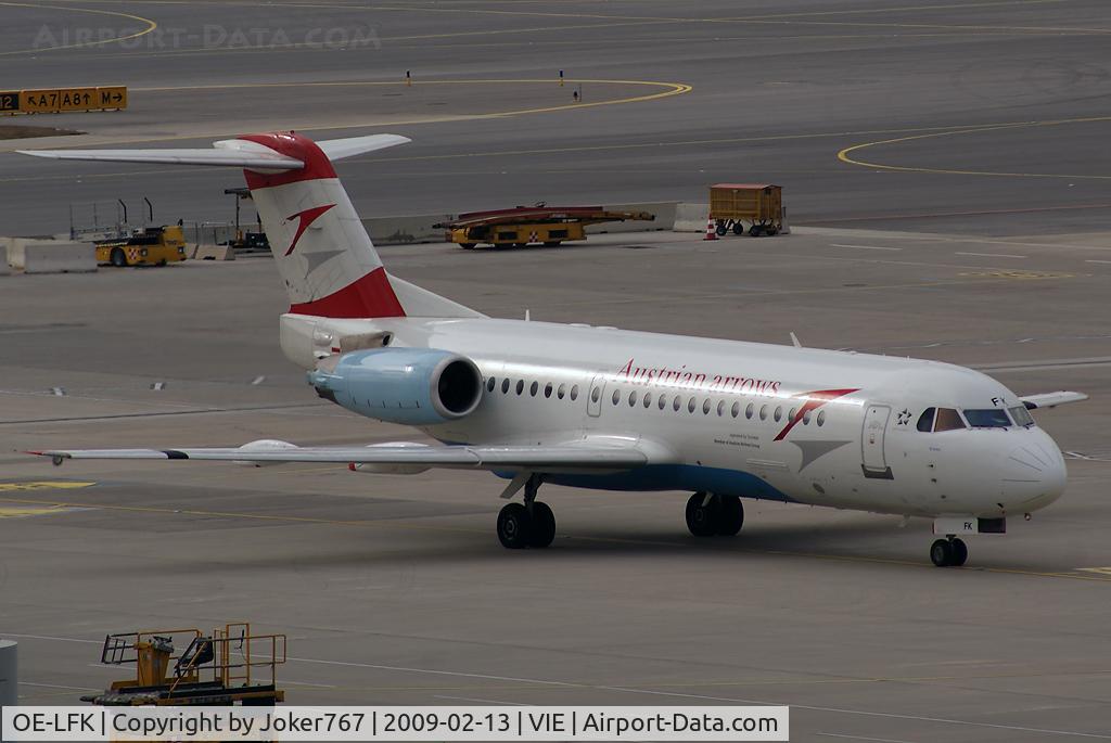 OE-LFK, 1995 Fokker 70 (F-28-0070) C/N 11555, Austrian arrows Fokker F-70