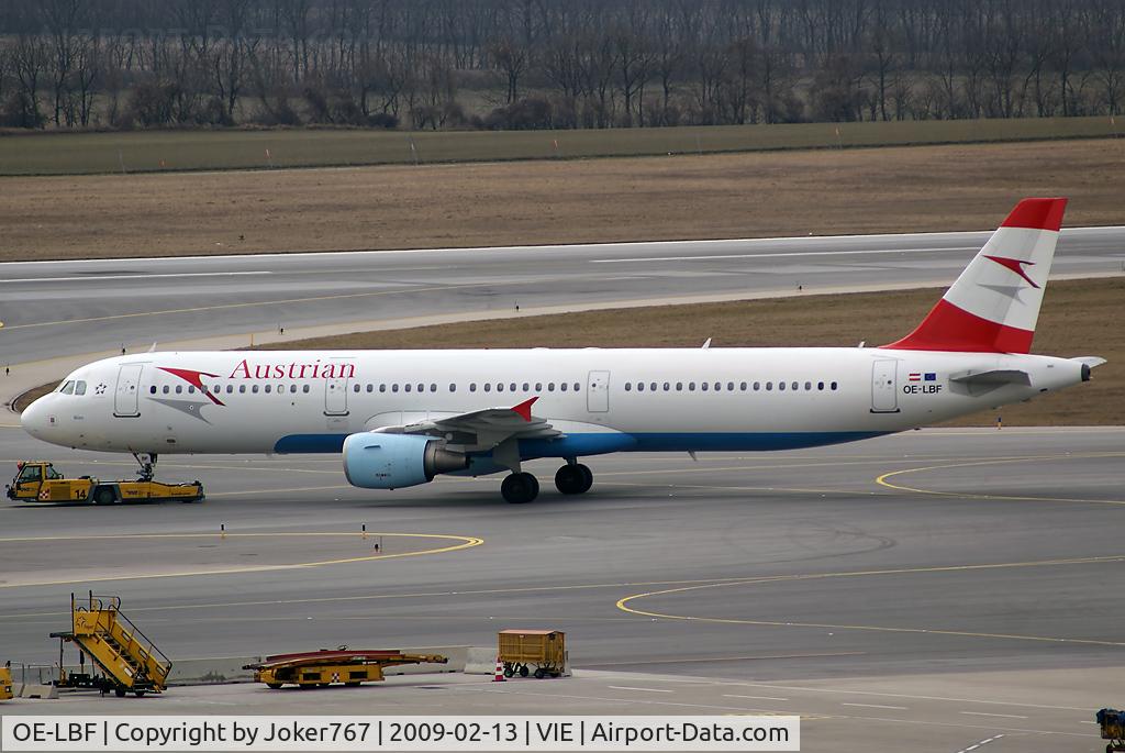 OE-LBF, 2001 Airbus A321-211 C/N 1458, Austrian Airlines Airbus A321-211