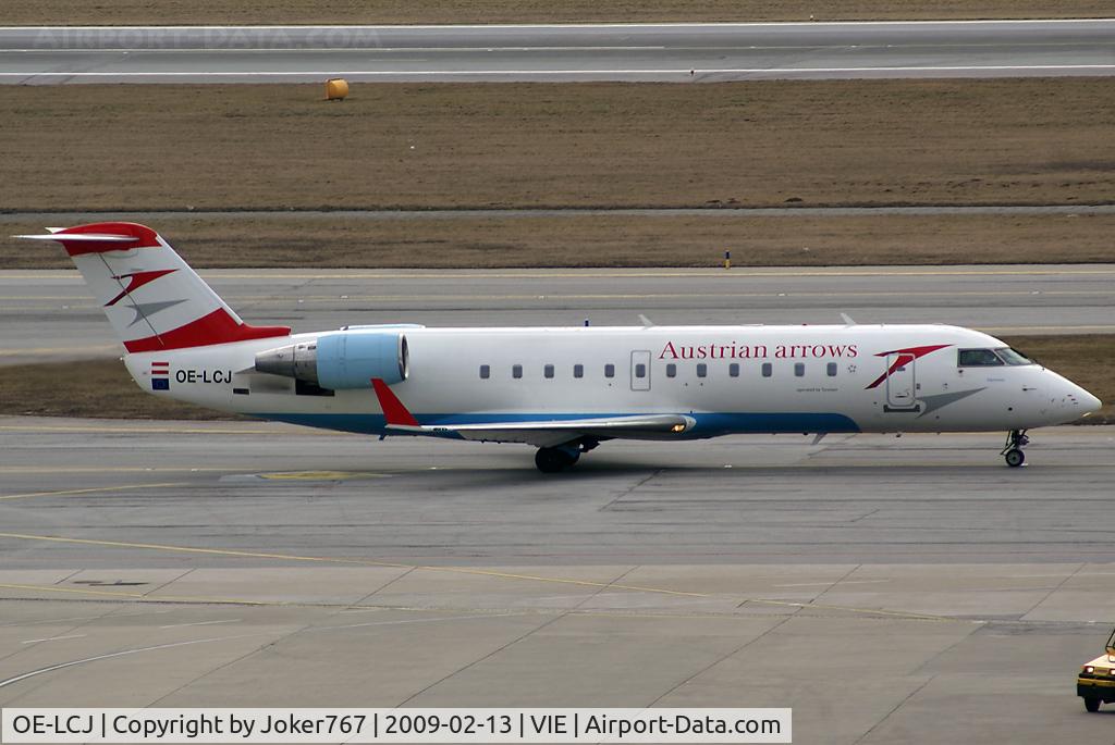 OE-LCJ, 1996 Canadair CRJ-200LR (CL-600-2B19) C/N 7142, Austrian arrows Canadair Regional Jet CRJ200LR