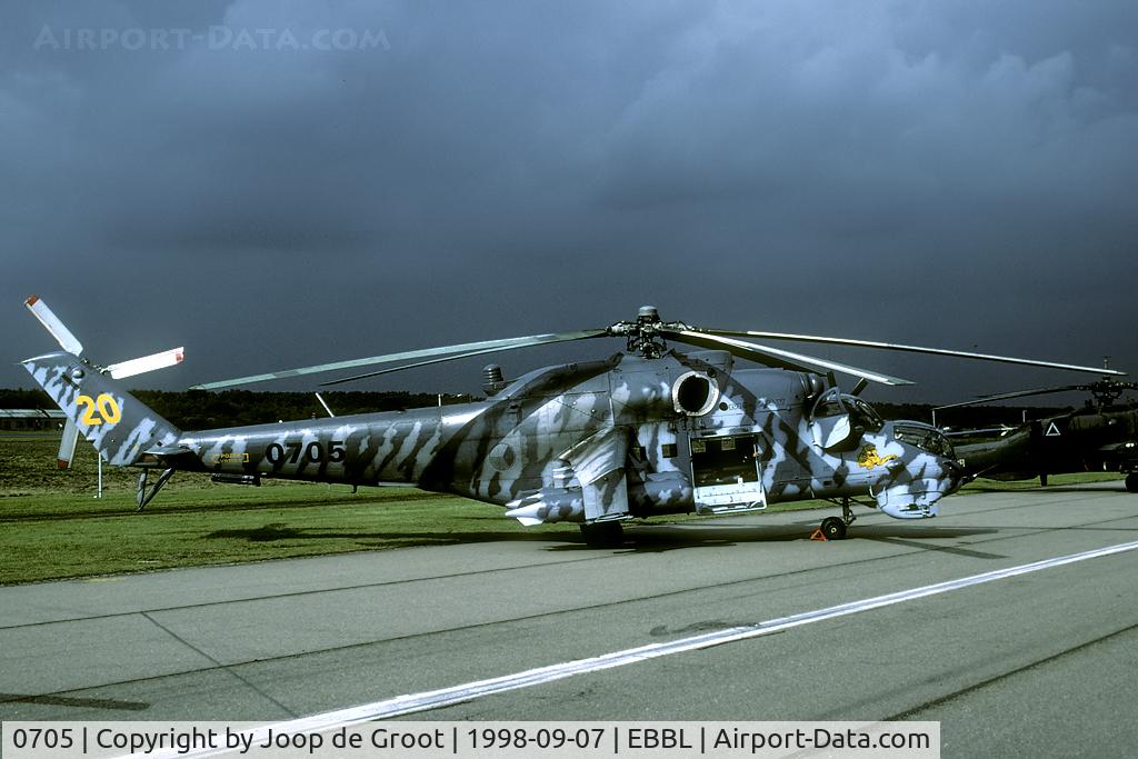 0705, Mil Mi-24V Hind E C/N 730705, Shortly before a heavy thunderstorm.