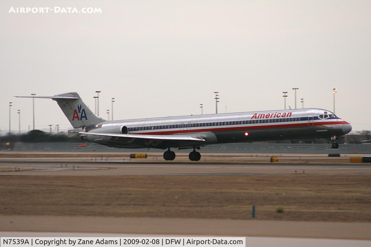 N7539A, 1990 McDonnell Douglas MD-82 (DC-9-82) C/N 49993, American Airlines MD-80 at DFW
