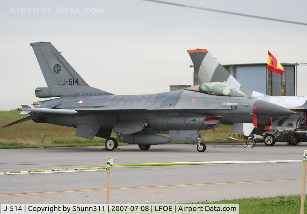 J-514, 1989 Fokker F-16A Fighting Falcon C/N 6D-153, Used as spare during LFOE Airshow 2007
