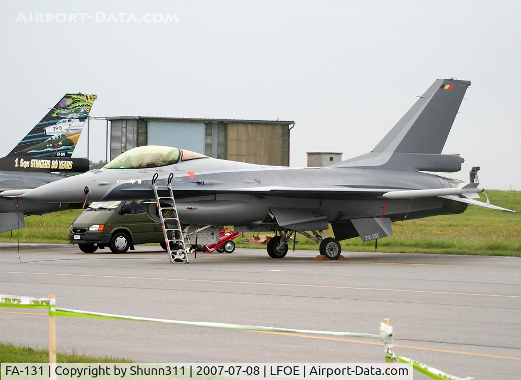 FA-131, 1991 SABCA F-16AM Fighting Falcon C/N 6H-131, Waiting his show during LFOE Airshow 2007