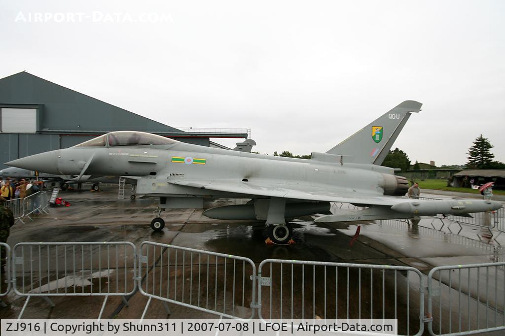 ZJ916, 2005 Eurofighter EF-2000 Typhoon FGR4 C/N 0057/BS007, Displayed during LFOE Airshow 2007