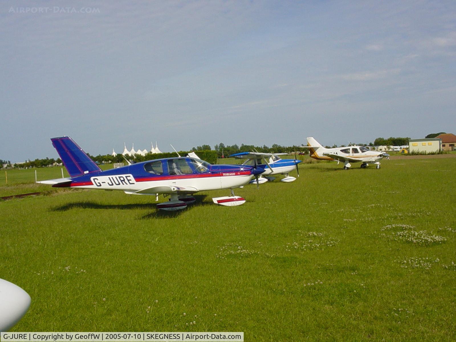 G-JURE, 1986 Socata TB-10 Tobago C/N 597, G-JURE at Skegness Water Leisure Park