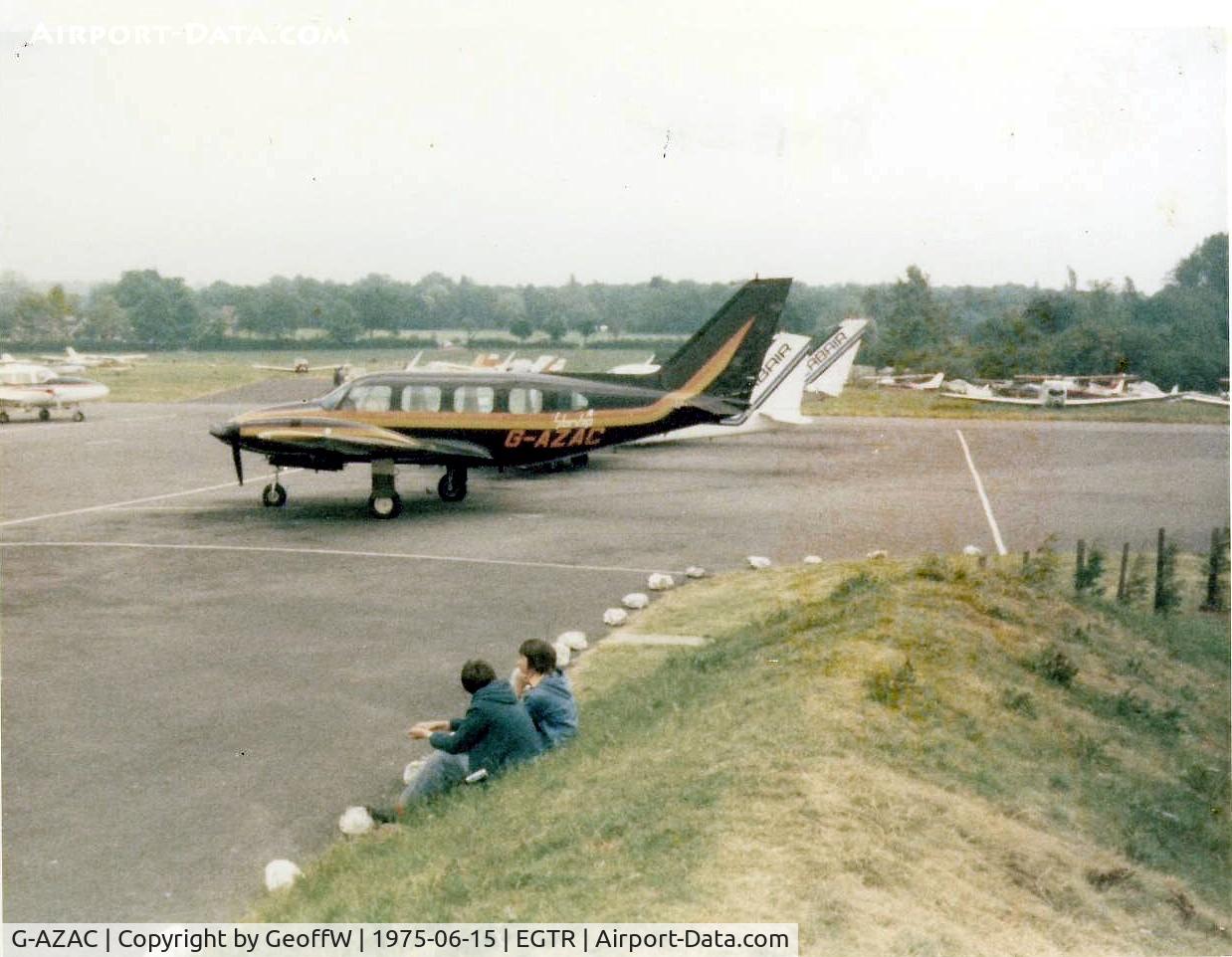 G-AZAC, 1971 Piper PA-31-310 Navajo Navajo C/N 31-701, Piper Navajo on the Elstree flight line 1975