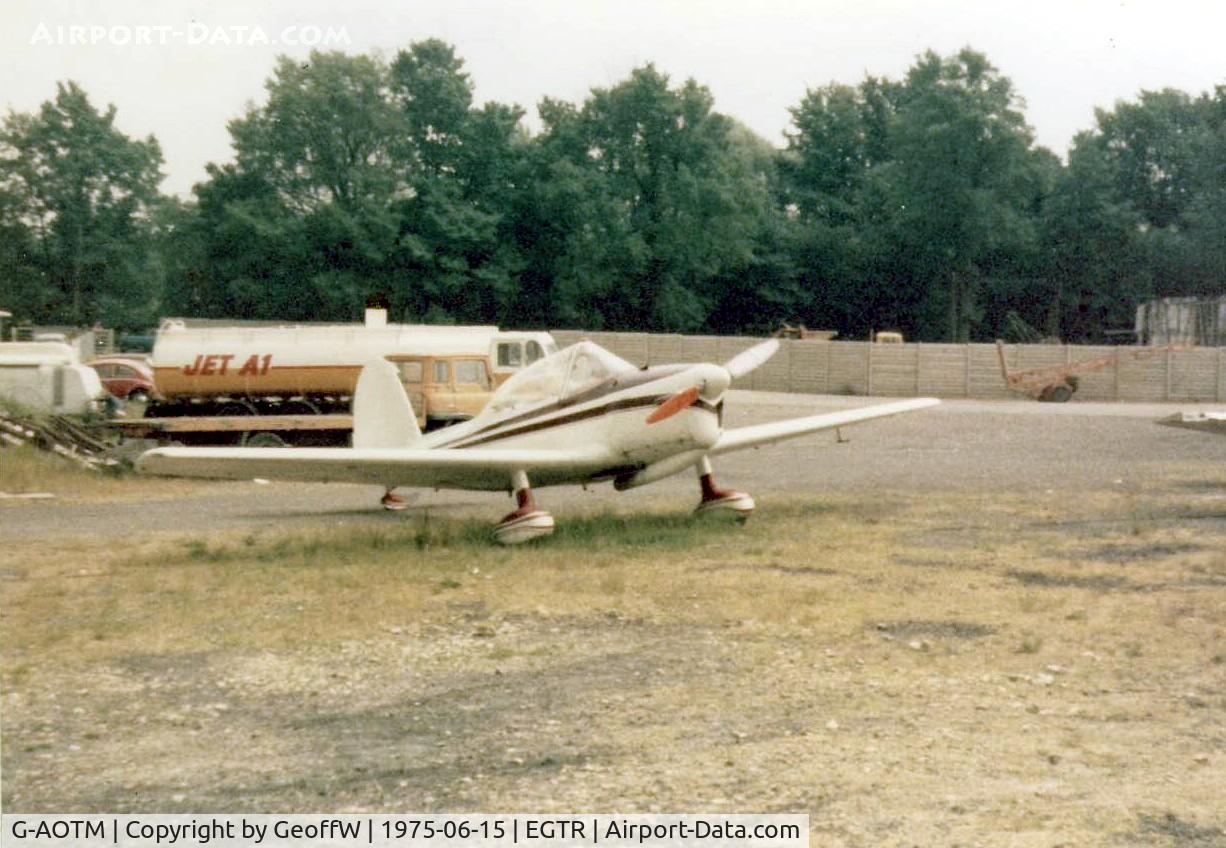 G-AOTM, 1953 De Havilland DHC-1 Chipmunk 22A C/N C1/0862, Modified DHC-1 Chipmunk at Elstree 1975