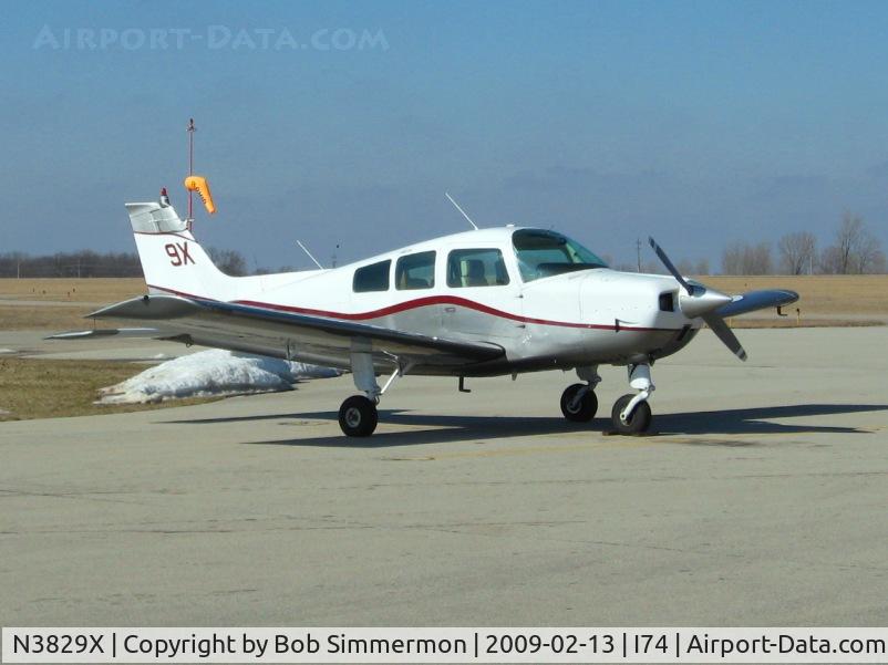 N3829X, 1981 Beech C23 Sundowner 180 C/N M-2306, On the ramp at Urbana, Ohio