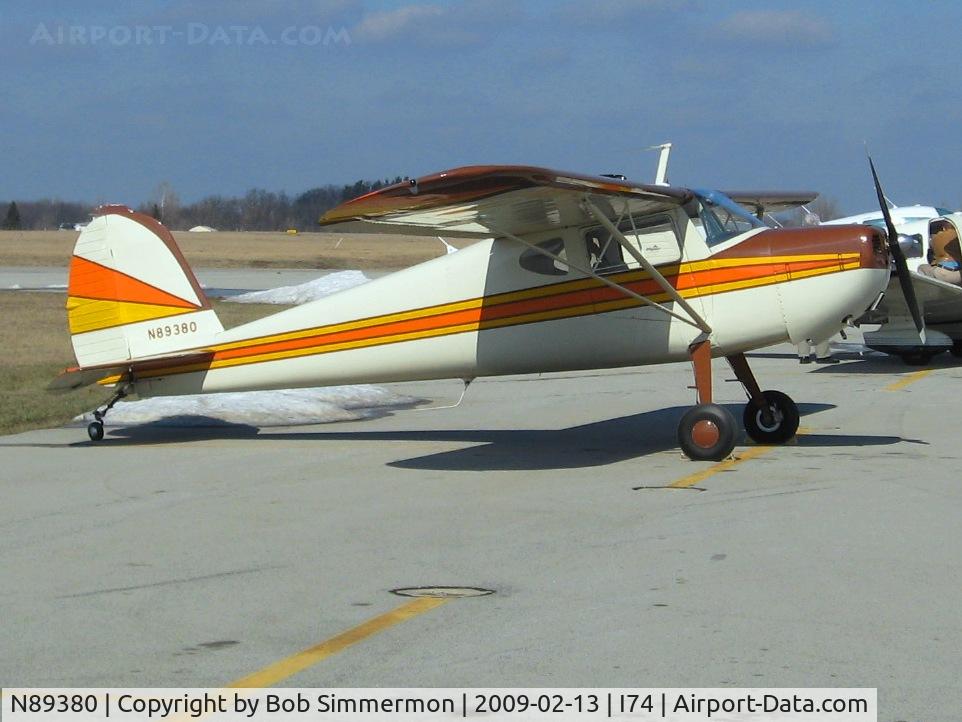 N89380, 1946 Cessna 140 C/N 8412, On the ramp at Urbana, Ohio