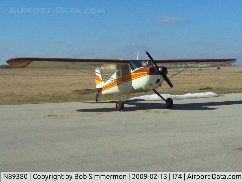 N89380, 1946 Cessna 140 C/N 8412, On the ramp at Urbana, Ohio