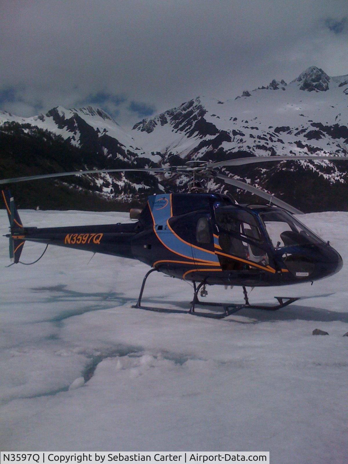 N3597Q, 1976 Aerospatiale AS-350B Ecureuil C/N 1122, On the Mendenhall Glacier