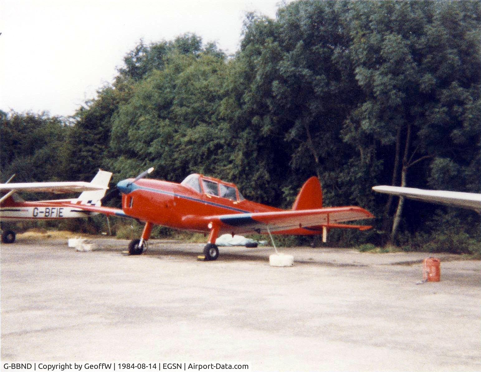 G-BBND, 1950 De Havilland DHC-1 Chipmunk T.10 C/N C1/0225, Chipmunk G-BBND photographed at Bourn in 1984