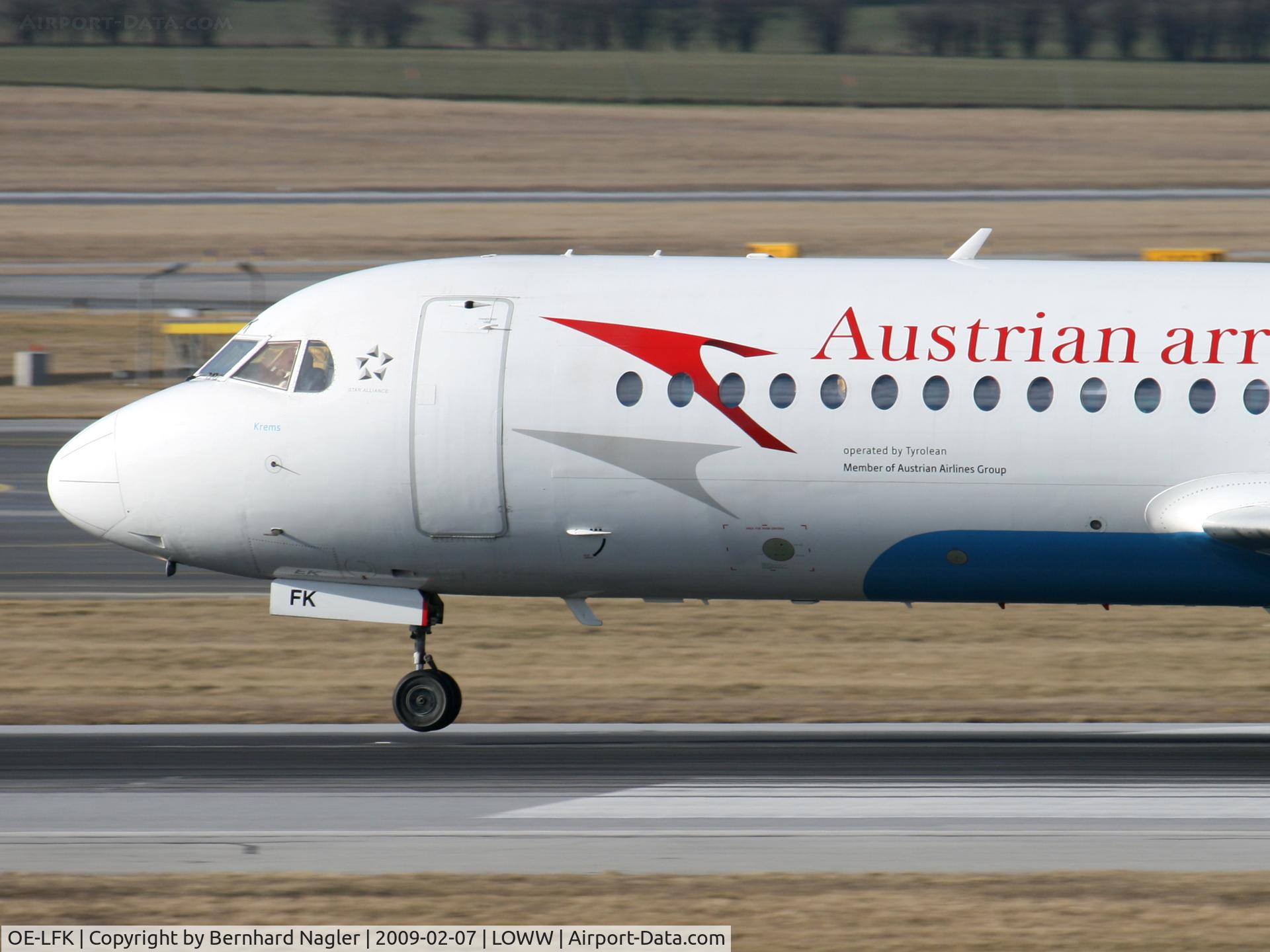 OE-LFK, 1995 Fokker 70 (F-28-0070) C/N 11555, Austrian Arrows Fokker Aircraft B.V. F 28 Mk0070, c/n: 11555