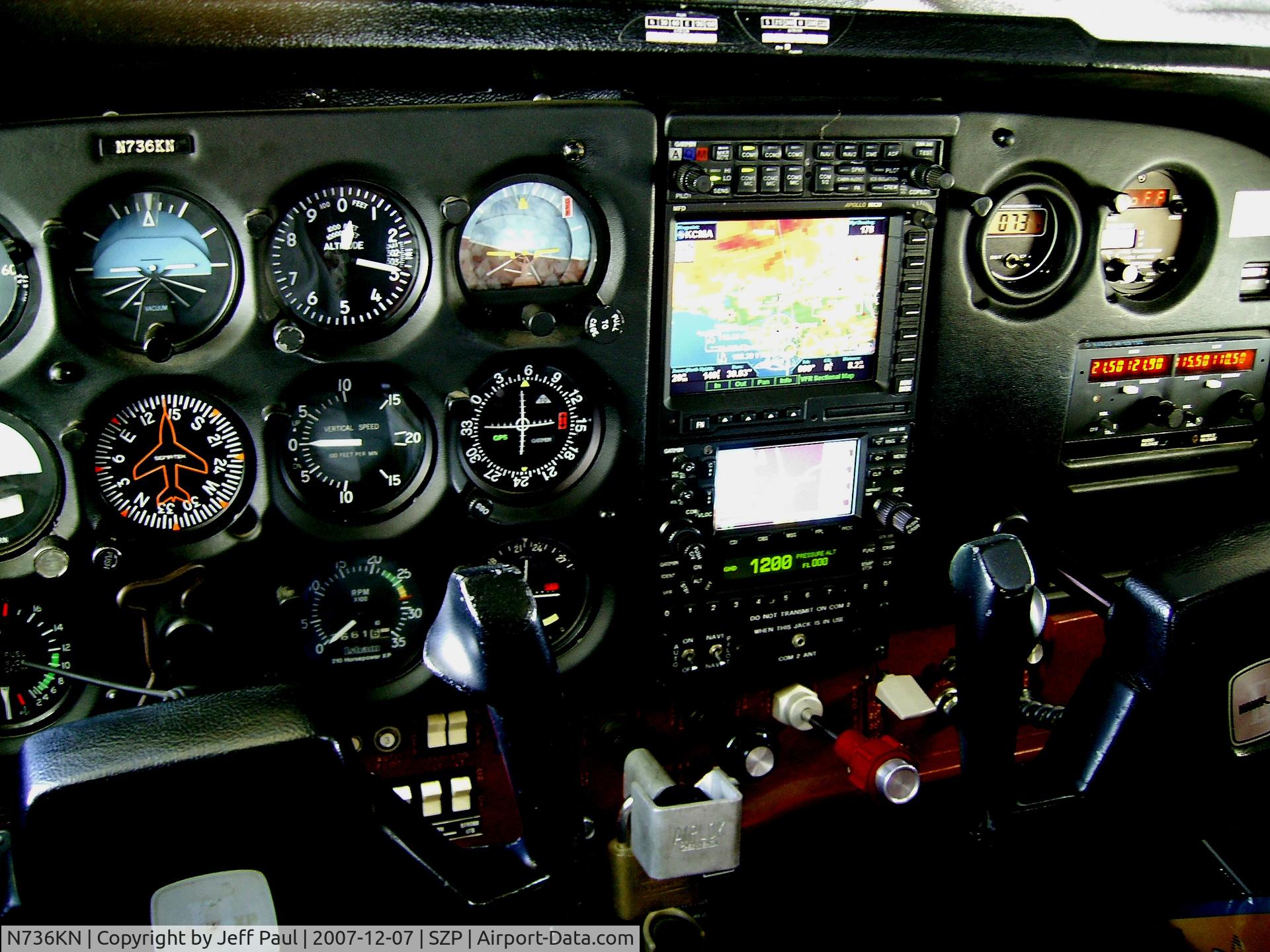 N736KN, 1977 Cessna R172K Hawk XP C/N R1722589, Garmin Panel
