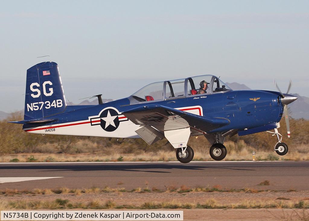 N5734B, 1956 Beech D-45 Mentor C/N BG-365, Coolidge