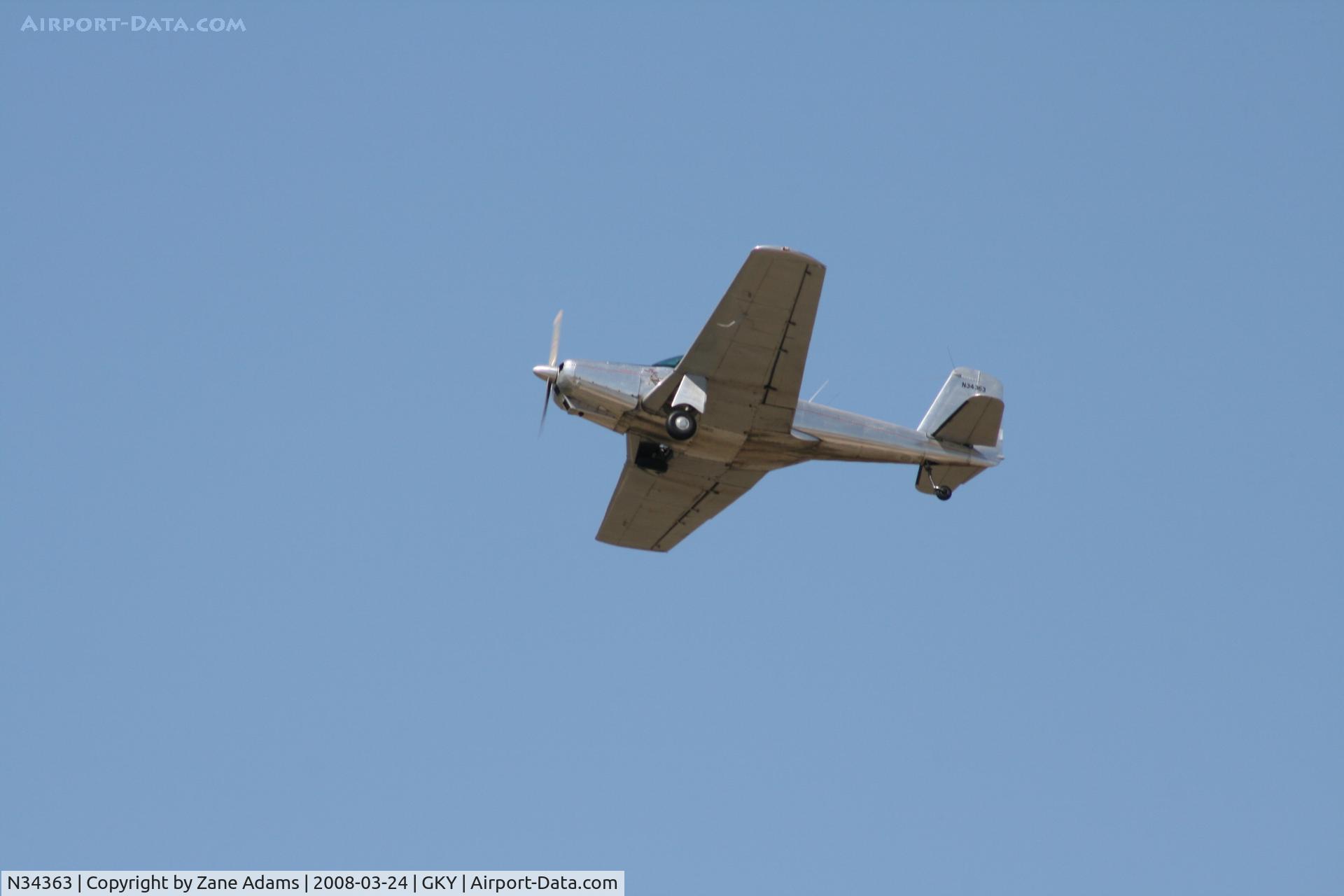 N34363, Meyers MAC-145 C/N 206, Departing Arlington Municipal