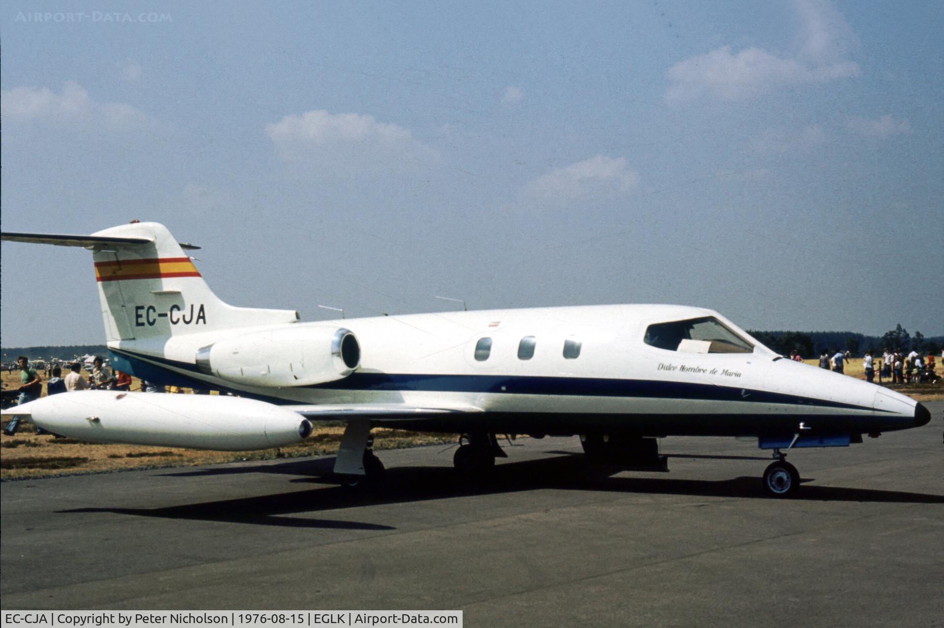 EC-CJA, 1974 Gates Learjet 24D C/N 287, Present at the time of the 1976 Blackbushe Fly-in.