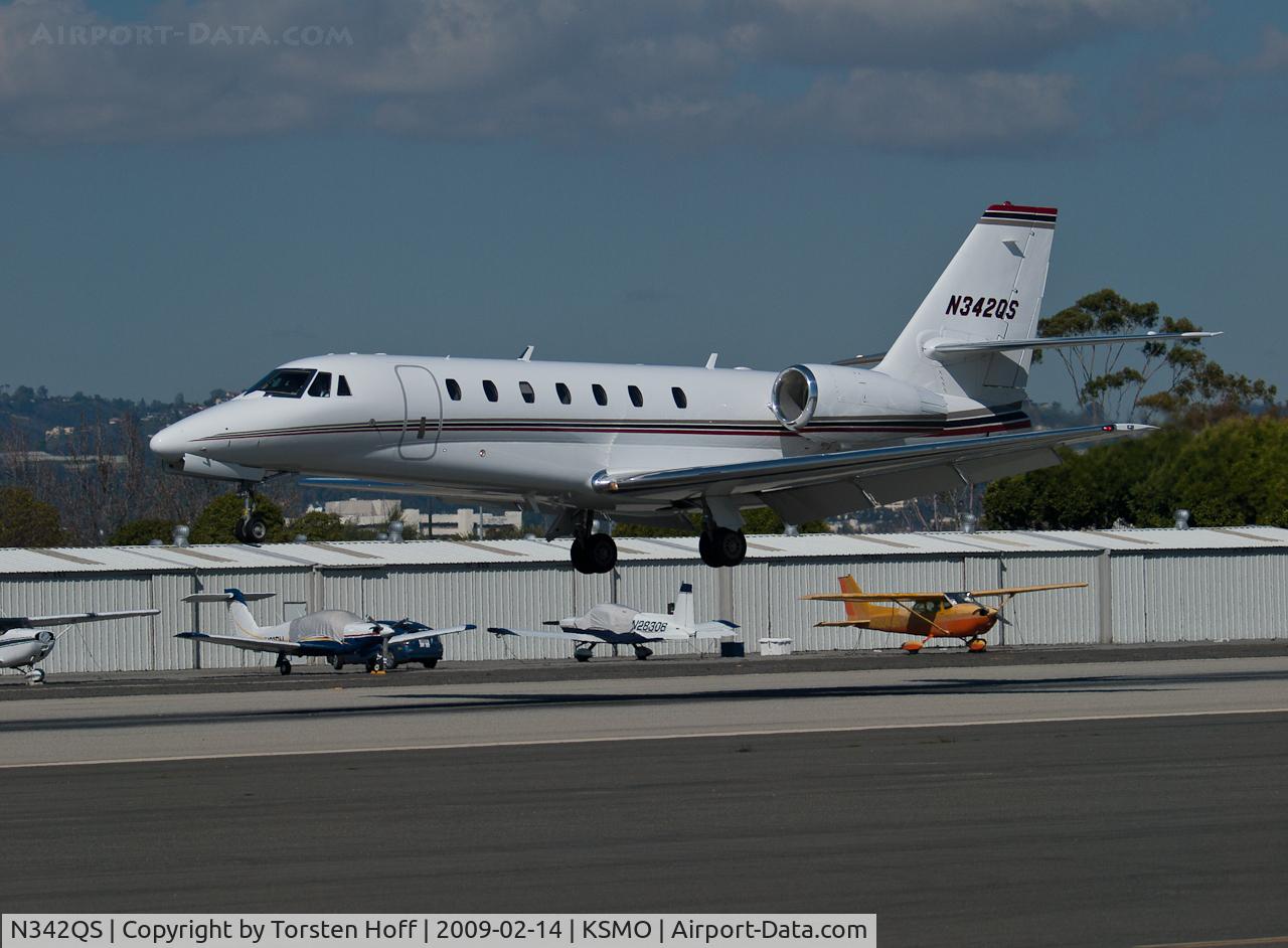 N342QS, 2008 Cessna 680 Citation Sovereign C/N 680-0214, N342QS arriving on RWY 21