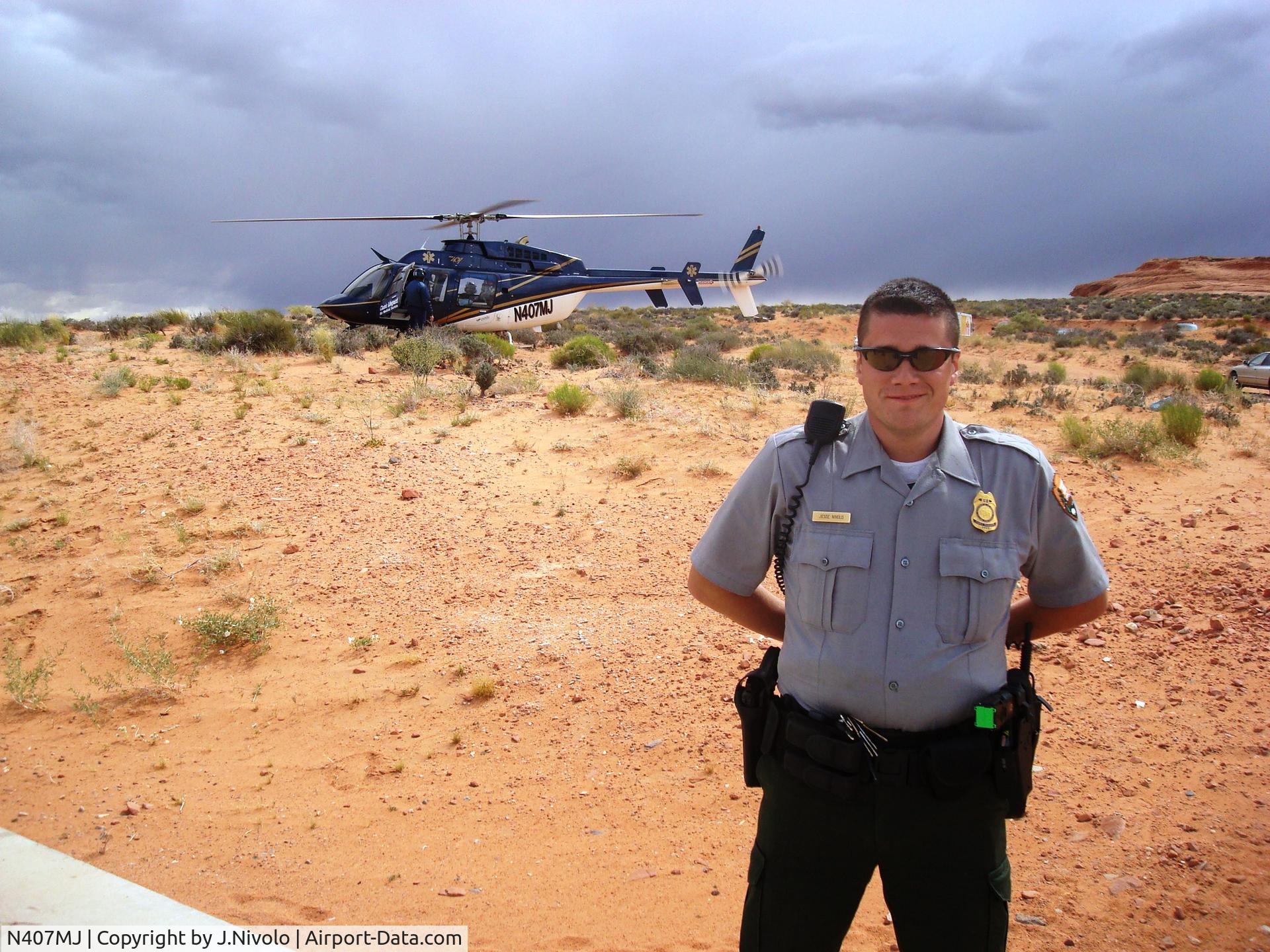 N407MJ, 1996 Bell 407 C/N 53079, Taken at Antelope Point on Lake Powell