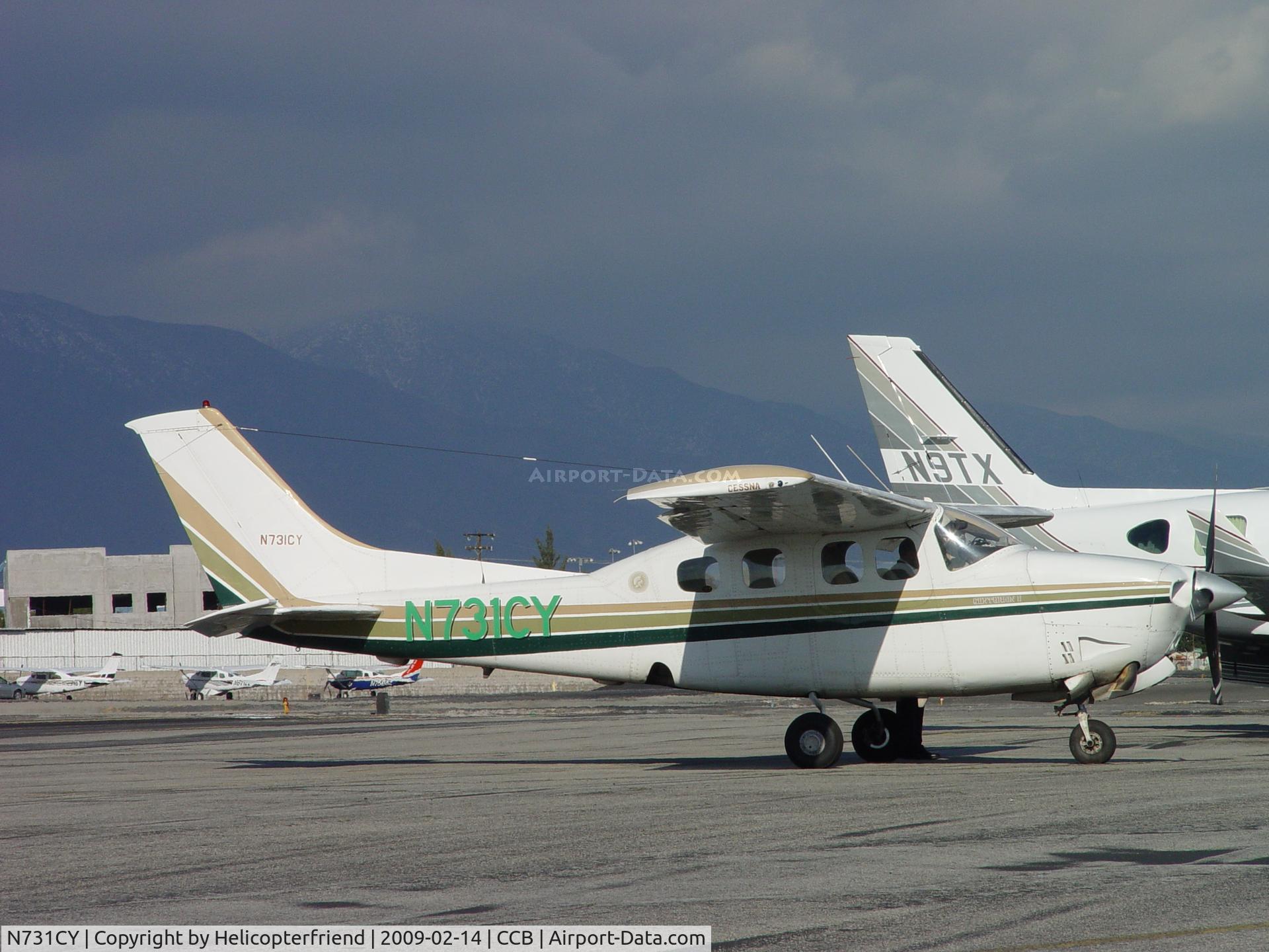 N731CY, 1979 Cessna P210N Pressurised Centurion C/N P21000442, Getting ready to depart from Cable