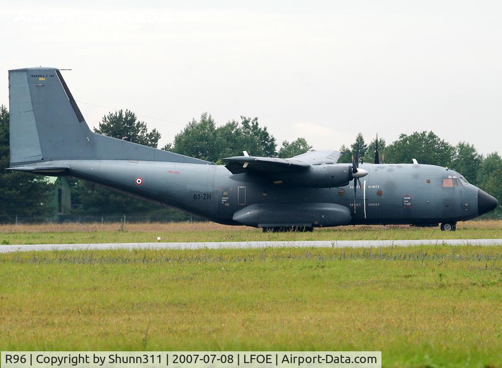 R96, Transall C-160R C/N 96, Rolling for a show with 3 others Transall at LFOE Airshow 2007