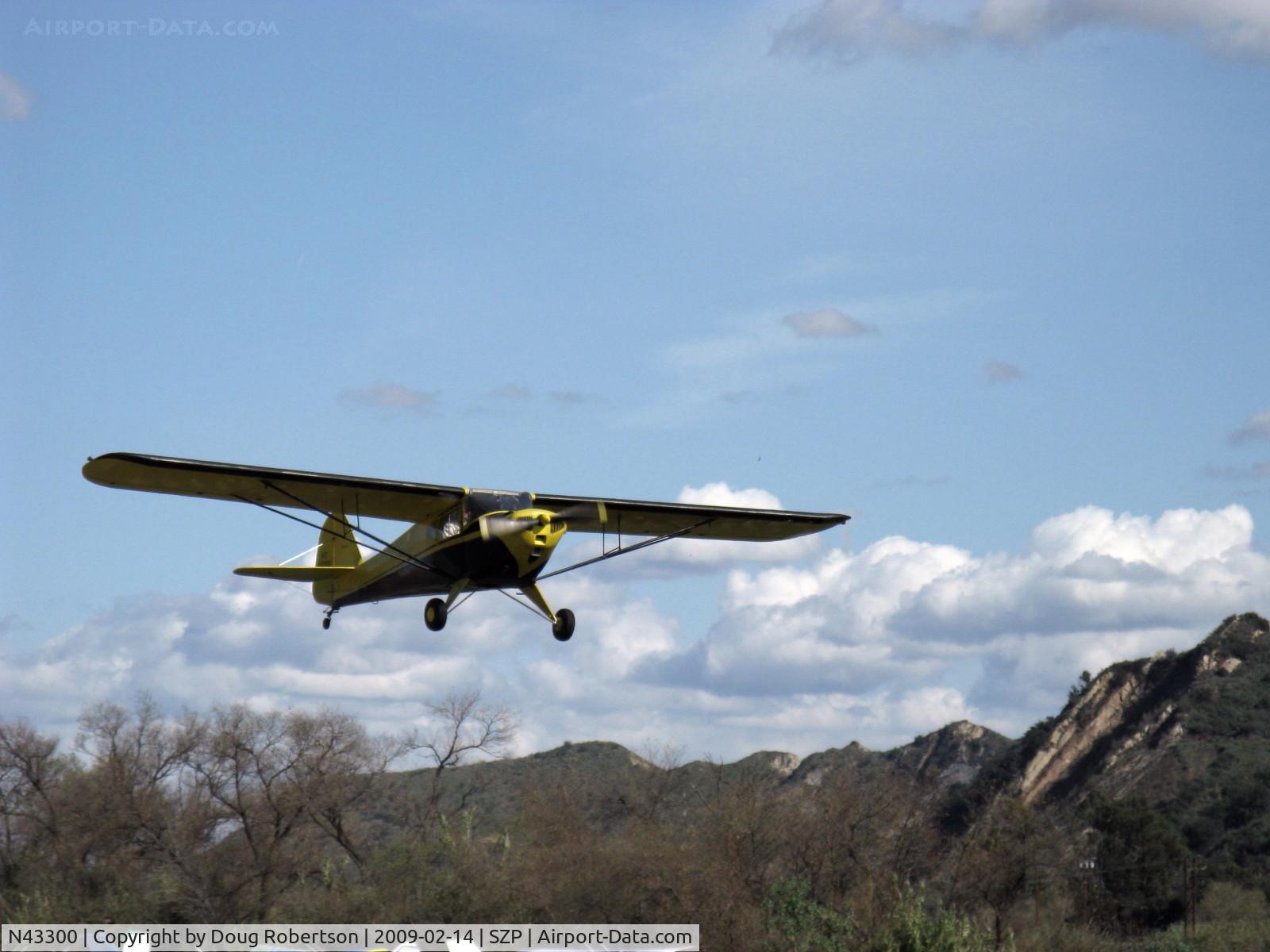 N43300, 1946 Taylorcraft BC12-D C/N 6959, 1946 Taylorcraft BC-12D, Continental A&C65 65 Hp, landing Rwy 22