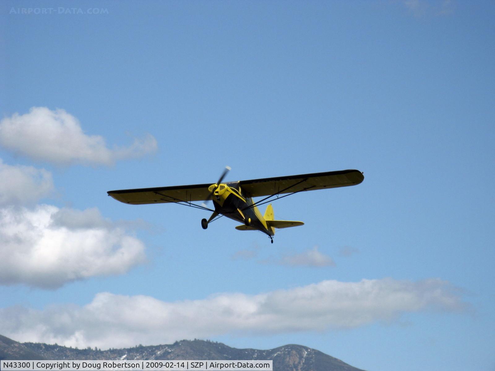 N43300, 1946 Taylorcraft BC12-D C/N 6959, 1946 Taylorcraft BC-12D, Continental A&C65 65 Hp, takeoff climb Rwy 22