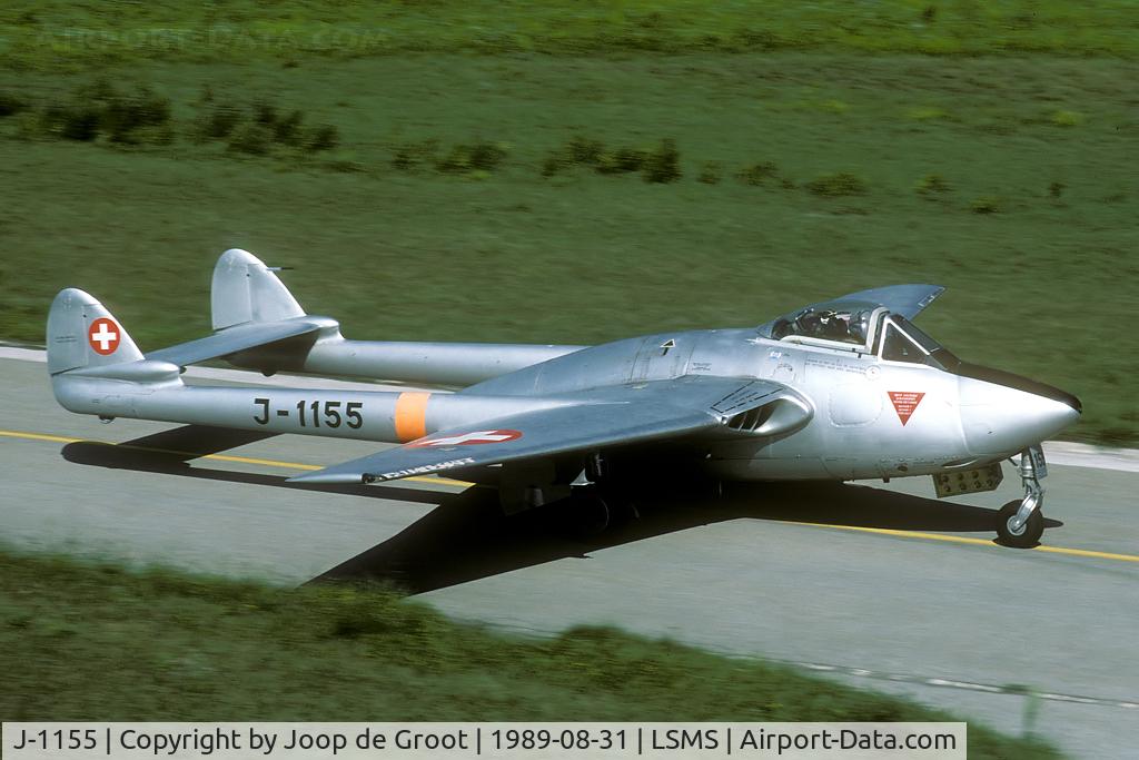 J-1155, De Havilland (FFA) Vampire FB6 (DH-100) C/N 664, This Vampire is now preserved in the famous Musée de l'Air in Paris.