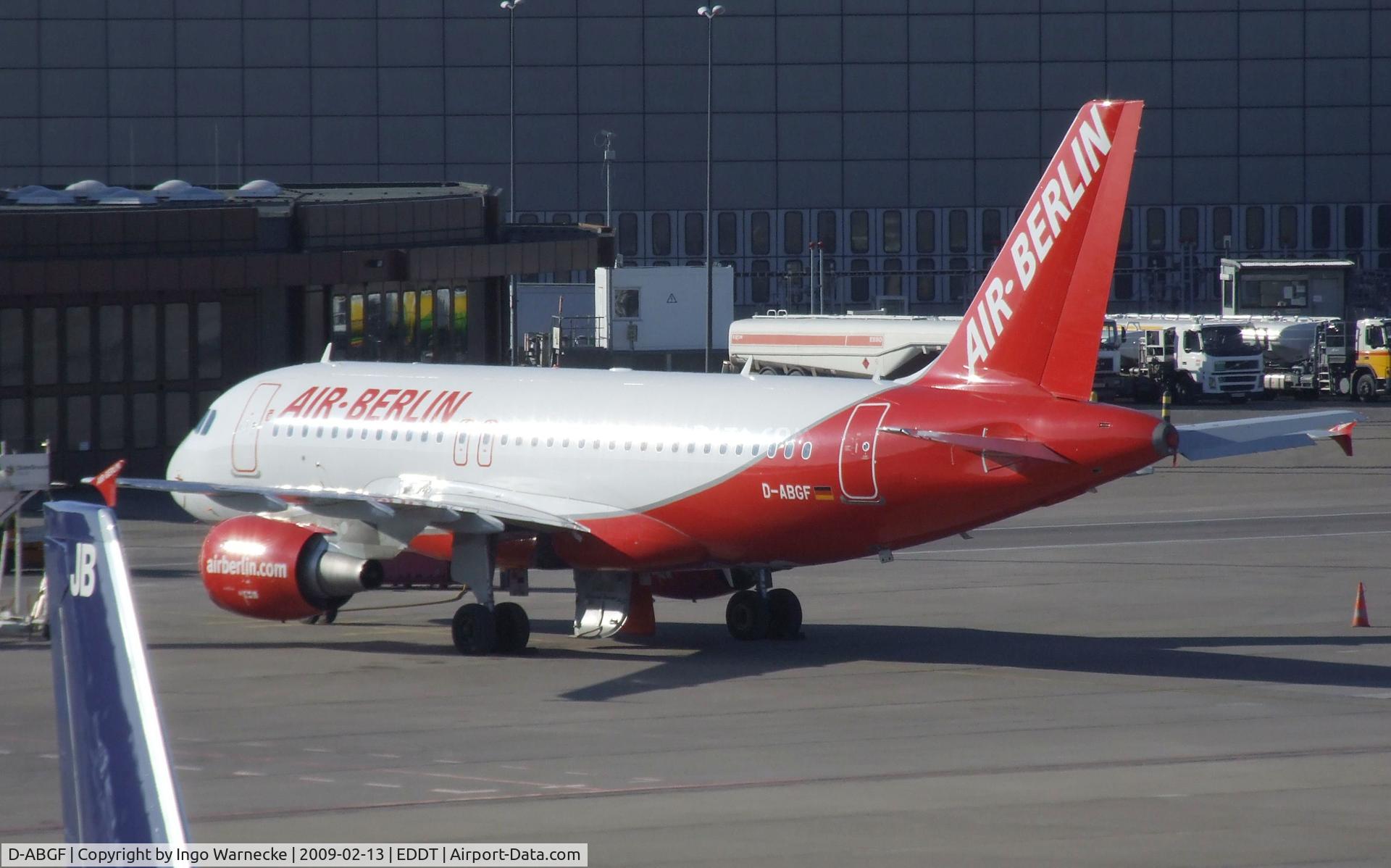 D-ABGF, 2007 Airbus A319-111 C/N 3188, Airbus A319-100 of AirBerlin at Berlin Tegel airport