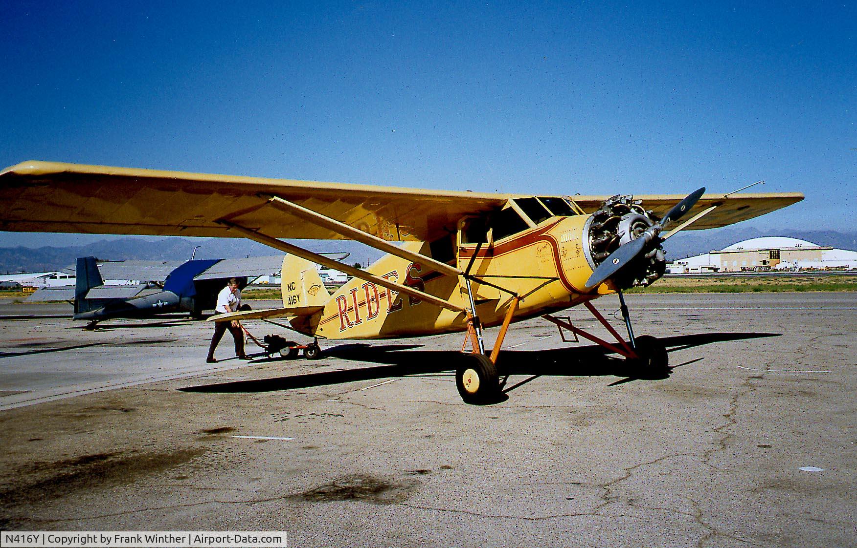 N416Y, 1930 Stinson SM-8A Junior C/N 4251, Flown with Si Robin LA