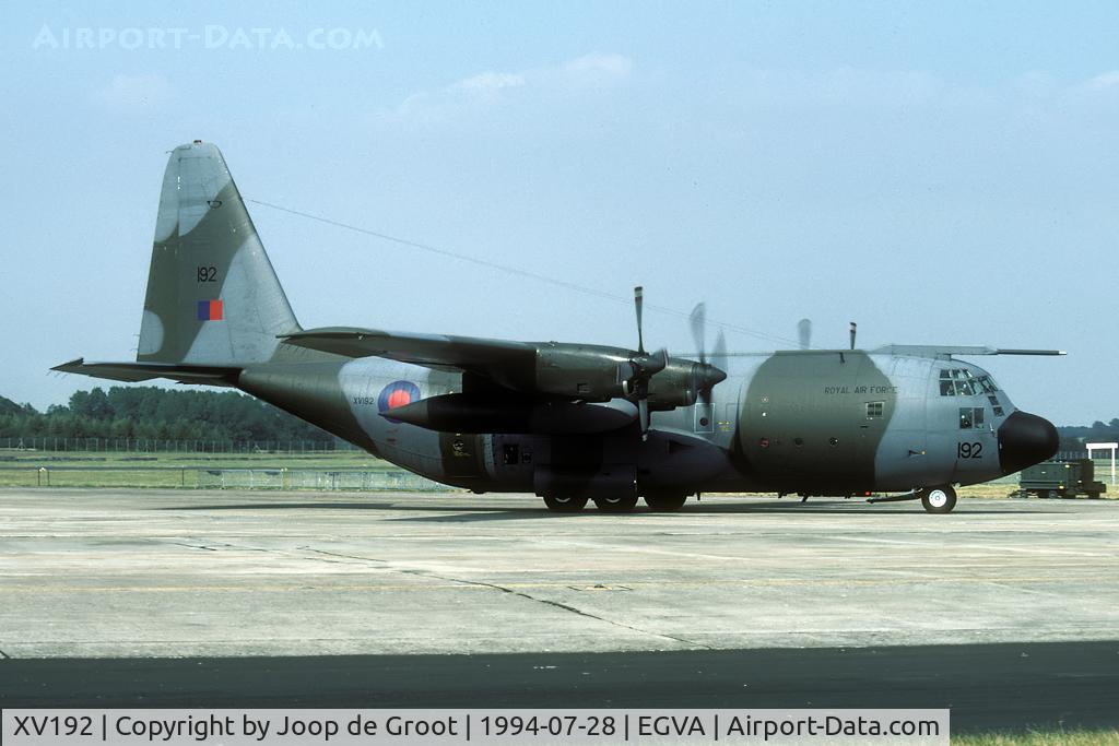 XV192, 1967 Lockheed C-130K Hercules C.1 C/N 382-4212, Arrival at Fairford. This airframe was delivered to LMTAS as part of the C-130J deal.