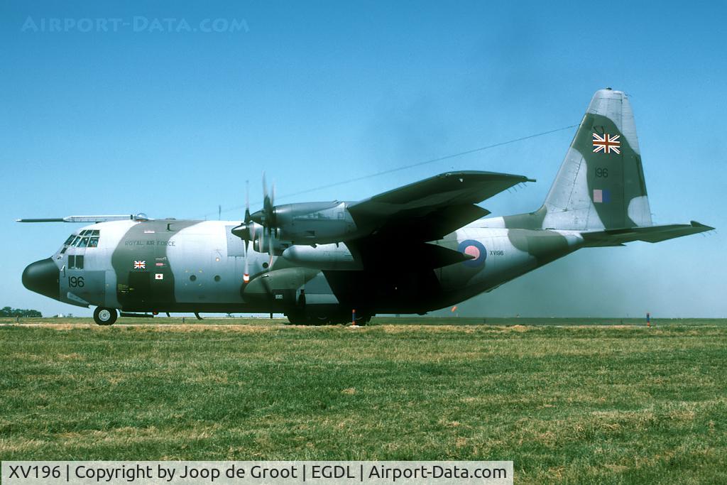 XV196, 1967 Lockheed C-130K Hercules C.1 C/N 382-4217, On the day with no wind smoke is piling up behind this Herk on holding point.