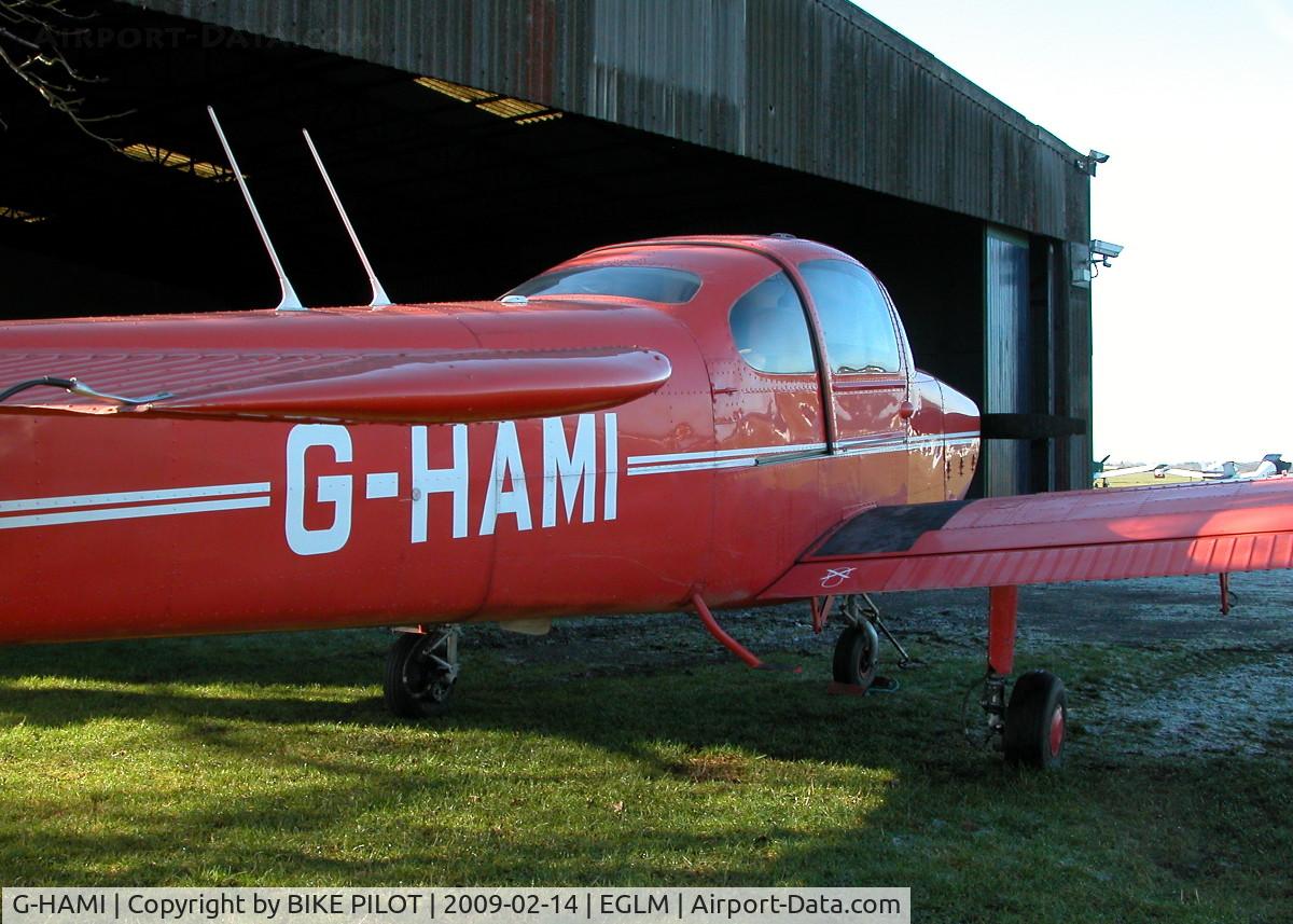 G-HAMI, 1973 Fuji FA-200-180 Aero Subaru C/N 188, PARKED UP NEAR THE FENCE