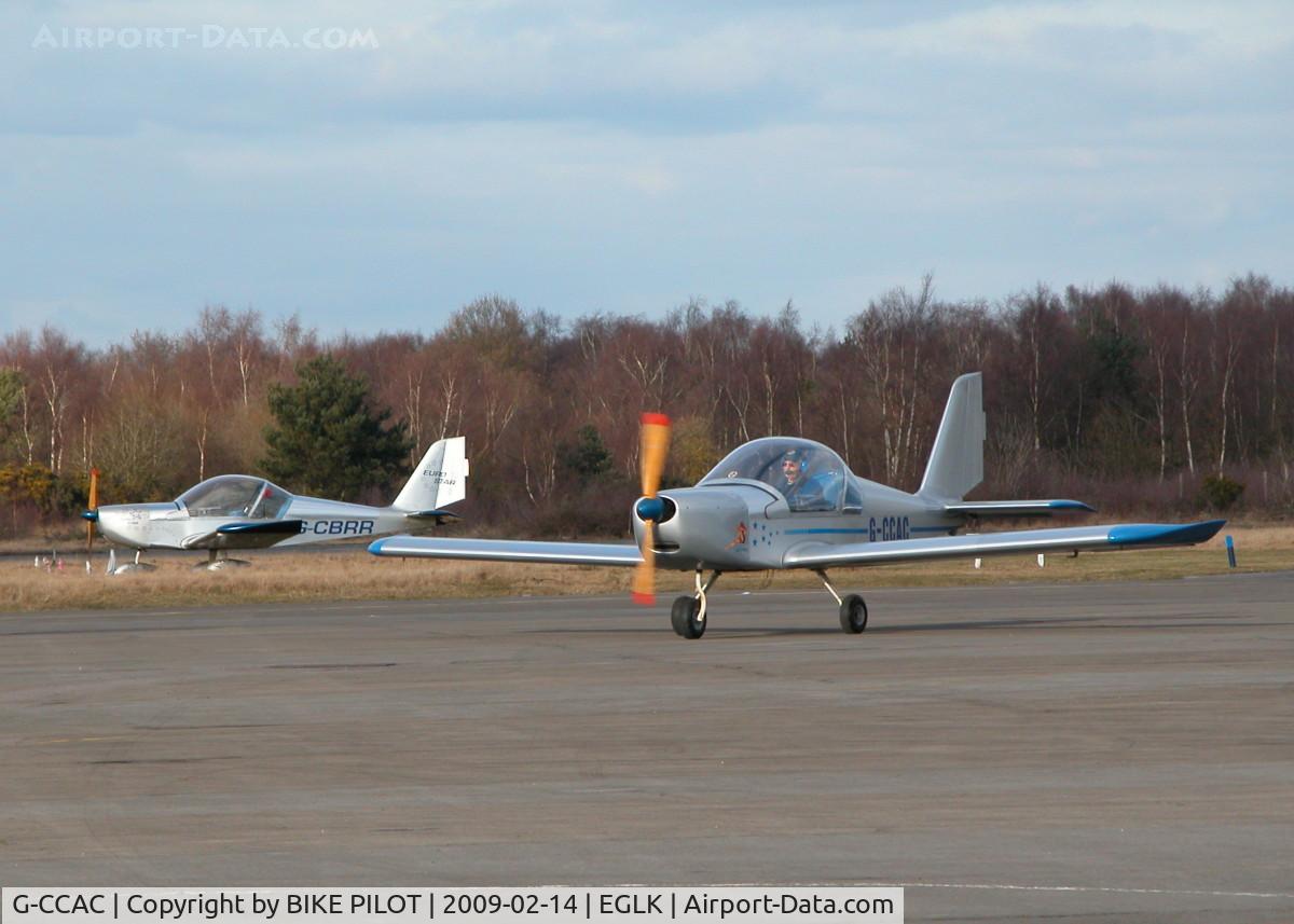 G-CCAC, 2003 Aerotechnik EV-97 Eurostar C/N PFA 315-13979, TAXYING OUT TO DEPART