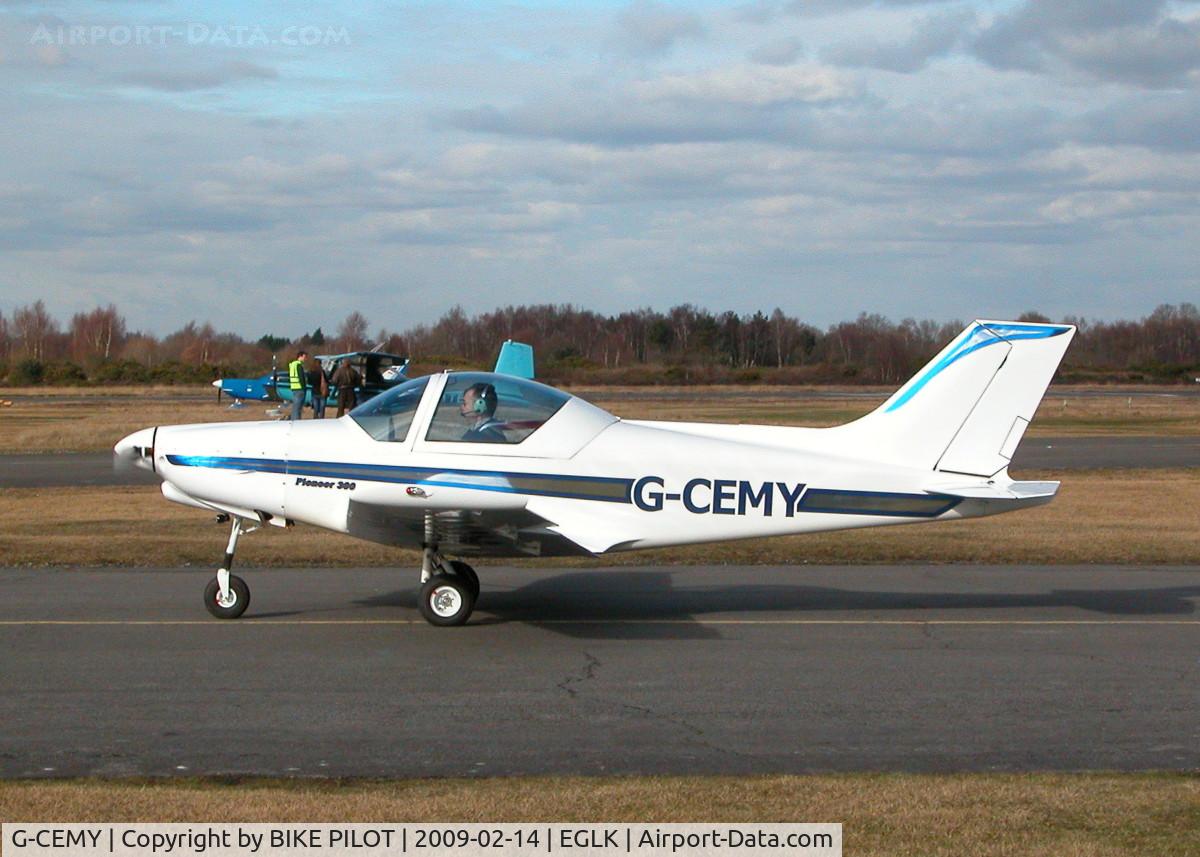 G-CEMY, 2007 Alpi Aviation Pioneer 300 C/N PFA 330-14440, NICE LOOKING AIRCRAFT THIS REMINDS ME OF THE SF260, TAXYING PAST THE CAFE TOWARDS RWY 07