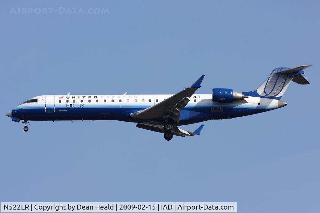 N522LR, 2006 Bombardier CRJ-700 (CL-600-2C10) Regional Jet C/N 10262, United Express (Mesa Airlines) N522LR (FLT ASH7058) from Hartsfield-Jackson Atlanta Int'l (KATL) on short-final to RWY 1R.