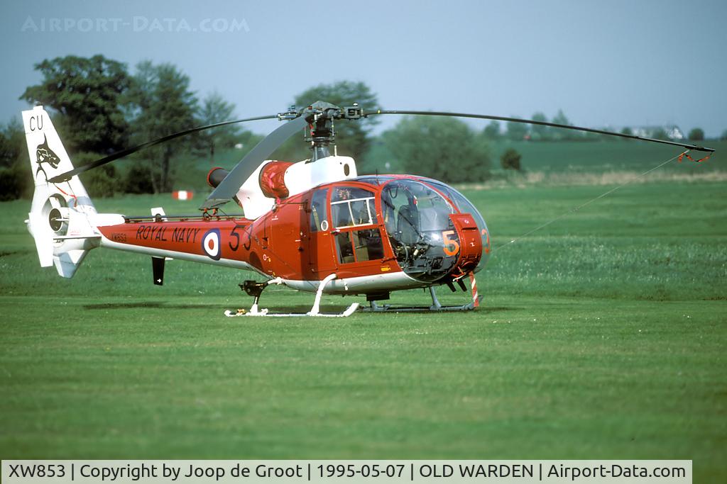 XW853, 1973 Westland SA-341C Gazelle HT2 C/N WA1033, Sharks display team at Old Warden.